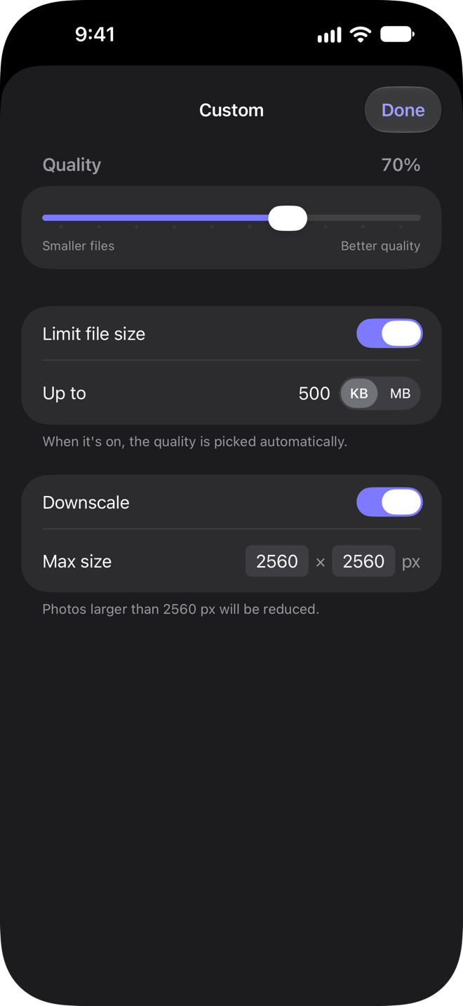 JPEG Jackal: Target file size