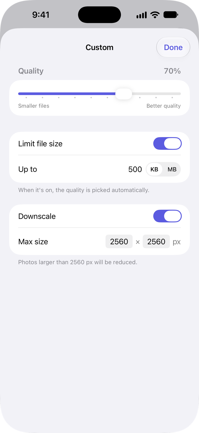 JPEG Jackal: Target file size